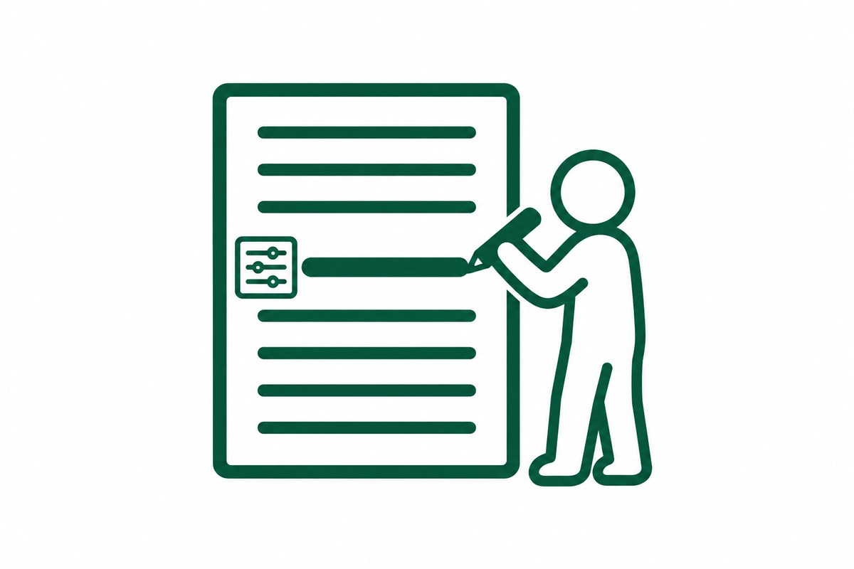 案内文に実際に調整する内容を書く図